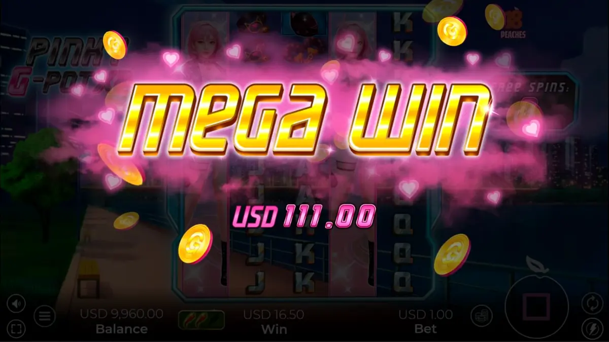 Tampilan visual neon dan motor dalam slot Pinky G-Pot X2